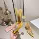 Amina Muaddi Begum Glass Crystal-embellished Pvc Slingback Amina Muaddi Begum Glass Crystal-embellished Pvc Slingback