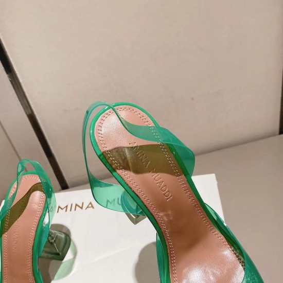 Amina Muaddi Begum Glass Crystal-embellished Pvc Slingback Amina Muaddi Begum Glass Crystal-embellished Pvc Slingback
