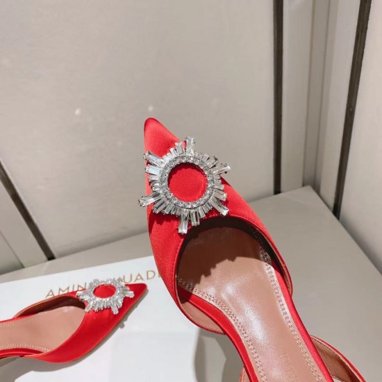 Amina Muaddi Rosie Sling Satin Pump Amina Muaddi Rosie Sling Satin Pump