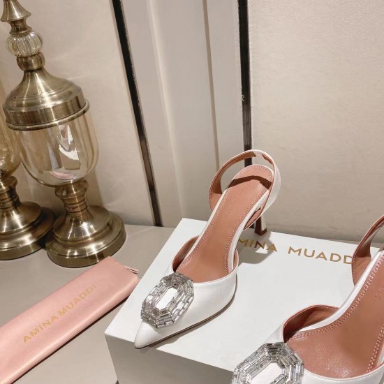 Amina Muaddi Rosie Sling Satin Pump Amina Muaddi Rosie Sling Satin Pump