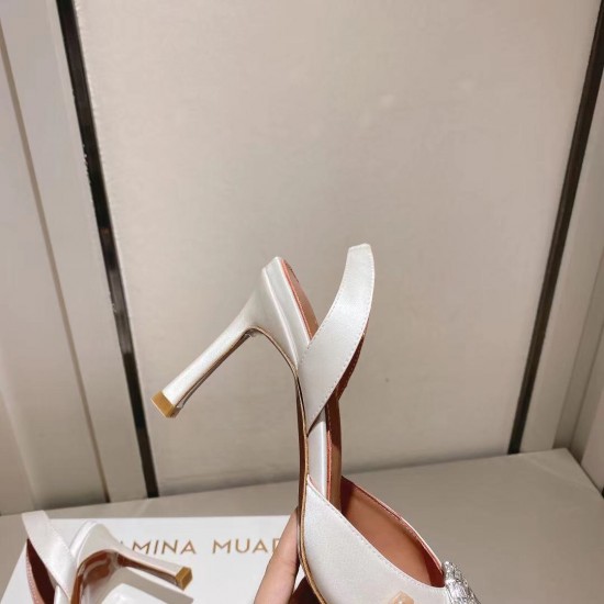 Amina Muaddi Rosie Sling Satin Pump Amina Muaddi Rosie Sling Satin Pump