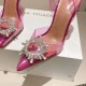 Amina Muaddi Begum Glass Crystal-embellished Pvc Slingback Amina Muaddi Begum Glass Crystal-embellished Pvc Slingback