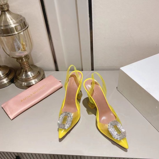 Amina Muaddi Begum Glass Crystal-embellished Pvc Slingback Amina Muaddi Begum Glass Crystal-embellished Pvc Slingback