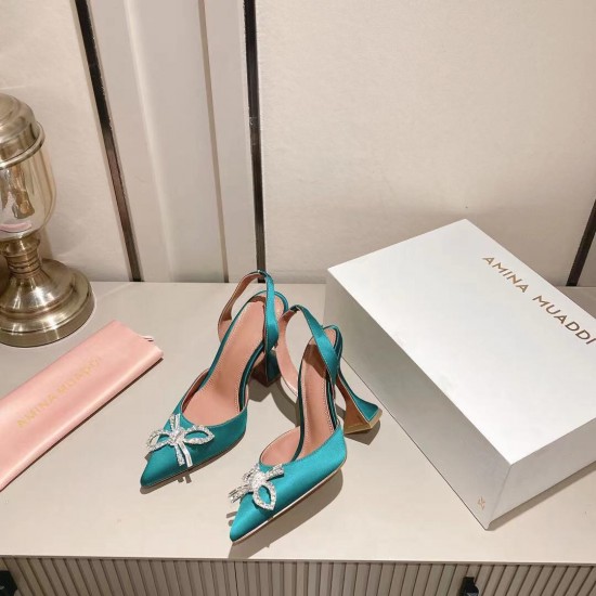 Amina Muaddi Rosie Sling Satin Pump Amina Muaddi Rosie Sling Satin Pump