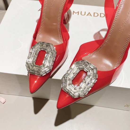 Amina Muaddi Begum Glass Crystal-embellished Pvc Slingback Amina Muaddi Begum Glass Crystal-embellished Pvc Slingback