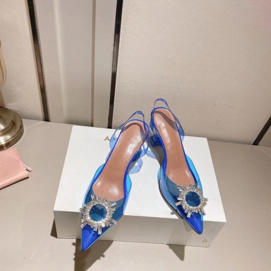 Amina Muaddi Begum Glass Crystal-embellished Pvc Slingback Amina Muaddi Begum Glass Crystal-embellished Pvc Slingback