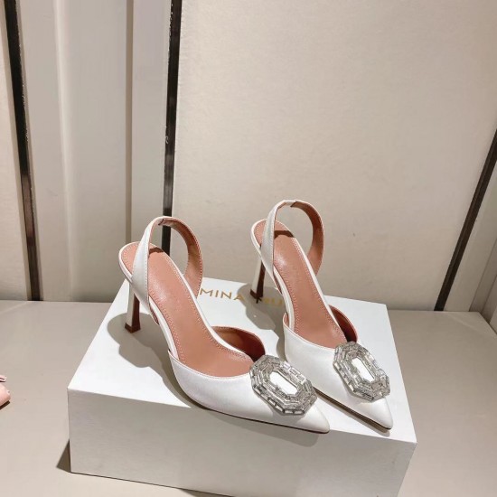 Amina Muaddi Rosie Sling Satin Pump Amina Muaddi Rosie Sling Satin Pump