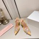 Amina Muaddi Begum Glass Crystal-embellished Pvc Slingback Amina Muaddi Begum Glass Crystal-embellished Pvc Slingback