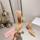 Amina Muaddi Begum Glass Crystal-embellished Pvc Slingback Amina Muaddi Begum Glass Crystal-embellished Pvc Slingback