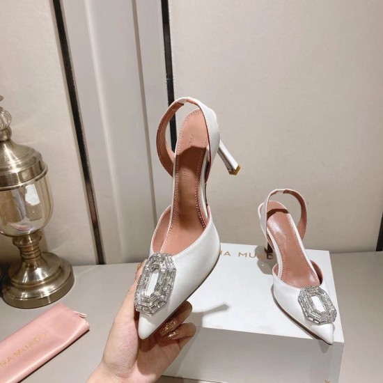 Amina Muaddi Rosie Sling Satin Pump Amina Muaddi Rosie Sling Satin Pump