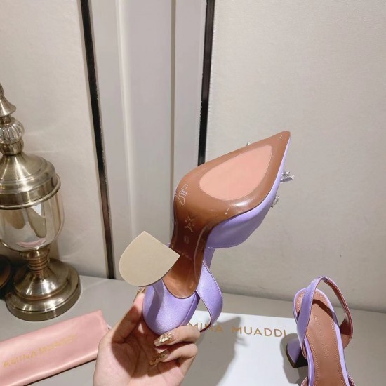 Amina Muaddi Rosie Sling Satin Pump Amina Muaddi Rosie Sling Satin Pump