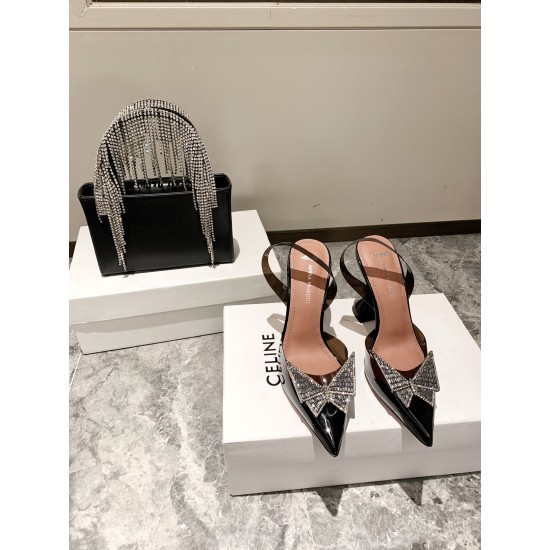 Amina Muaddi ROSIE GLASS SLING Amina Muaddi ROSIE GLASS SLING