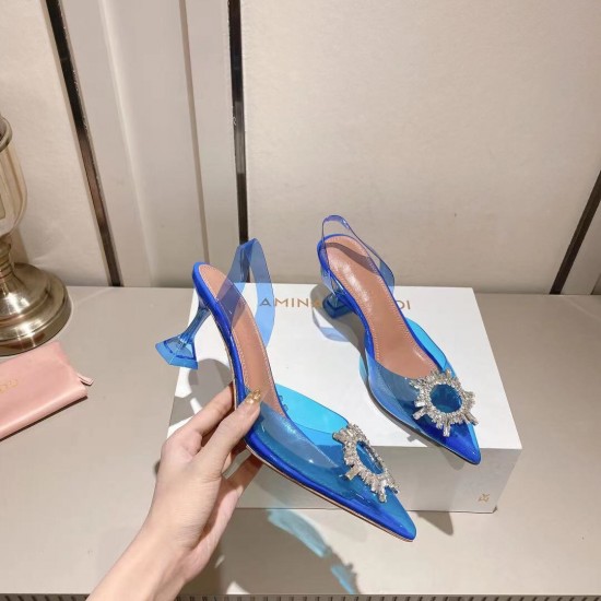 Amina Muaddi Begum Glass Crystal-embellished Pvc Slingback Amina Muaddi Begum Glass Crystal-embellished Pvc Slingback