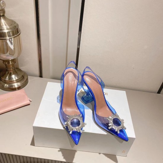 Amina Muaddi Begum Glass Crystal-embellished Pvc Slingback Amina Muaddi Begum Glass Crystal-embellished Pvc Slingback