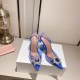 Amina Muaddi Begum Glass Crystal-embellished Pvc Slingback Amina Muaddi Begum Glass Crystal-embellished Pvc Slingback