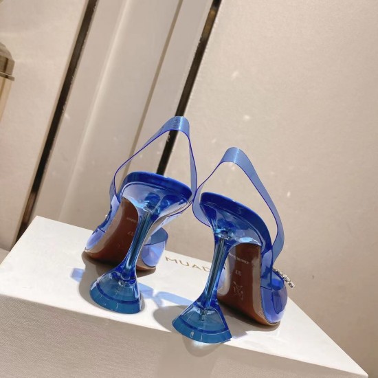Amina Muaddi Begum Glass Crystal-embellished Pvc Slingback Amina Muaddi Begum Glass Crystal-embellished Pvc Slingback