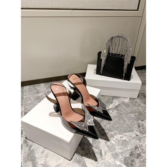 Amina Muaddi ROSIE GLASS SLING Amina Muaddi ROSIE GLASS SLING