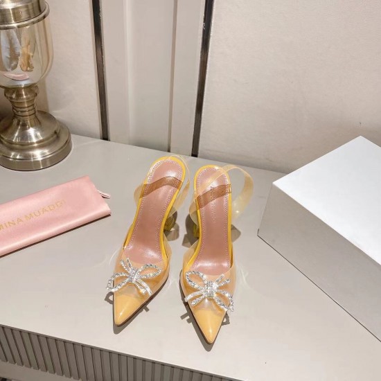 Amina Muaddi Begum Glass Crystal-embellished Pvc Slingback Amina Muaddi Begum Glass Crystal-embellished Pvc Slingback