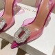 Amina Muaddi Begum Glass Crystal-embellished Pvc Slingback Amina Muaddi Begum Glass Crystal-embellished Pvc Slingback