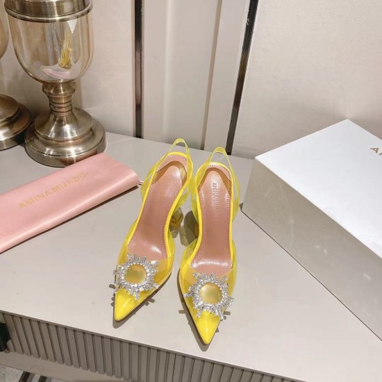 Amina Muaddi Begum Glass Crystal-embellished Pvc Slingback Amina Muaddi Begum Glass Crystal-embellished Pvc Slingback