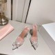 Amina Muaddi Rosie Glass Sling Amina Muaddi Rosie Glass Sling