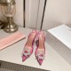 Amina Muaddi Begum Glass Crystal-embellished Pvc Slingback Amina Muaddi Begum Glass Crystal-embellished Pvc Slingback