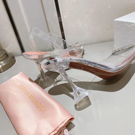 Amina Muaddi Rosie Glass Sling Amina Muaddi Rosie Glass Sling