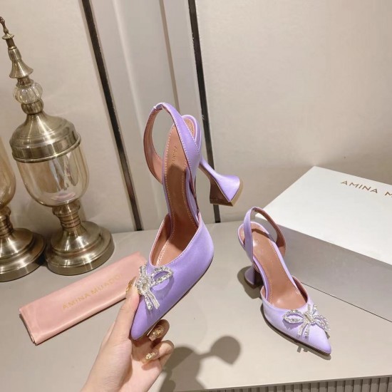 Amina Muaddi Rosie Sling Satin Pump Amina Muaddi Rosie Sling Satin Pump