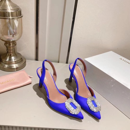 Amina Muaddi Rosie Sling Satin Pump Amina Muaddi Rosie Sling Satin Pump
