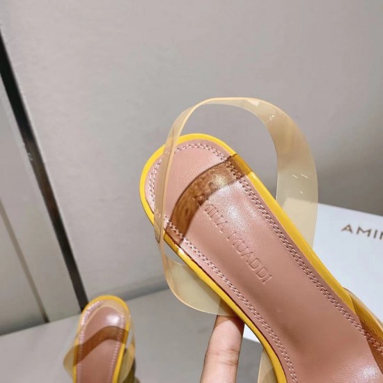 Amina Muaddi Begum Glass Crystal-embellished Pvc Slingback Amina Muaddi Begum Glass Crystal-embellished Pvc Slingback
