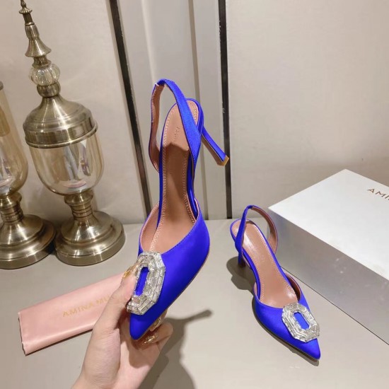 Amina Muaddi Rosie Sling Satin Pump Amina Muaddi Rosie Sling Satin Pump
