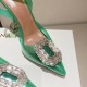 Amina Muaddi Begum Glass Crystal-embellished Pvc Slingback Amina Muaddi Begum Glass Crystal-embellished Pvc Slingback