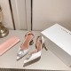 Amina Muaddi Rosie Sling Satin Pump Amina Muaddi Rosie Sling Satin Pump
