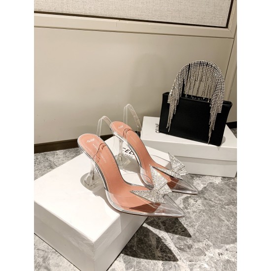 Amina Muaddi ROSIE GLASS SLING Amina Muaddi ROSIE GLASS SLING