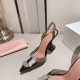 Amina Muaddi Begum Glass Crystal-embellished Pvc Slingback