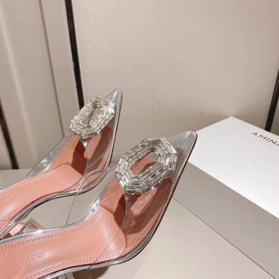 Amina Muaddi Rosie Glass Sling Amina Muaddi Rosie Glass Sling