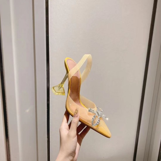 Amina Muaddi Begum Glass Crystal-embellished Pvc Slingback Amina Muaddi Begum Glass Crystal-embellished Pvc Slingback