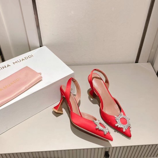 Amina Muaddi Rosie Sling Satin Pump Amina Muaddi Rosie Sling Satin Pump