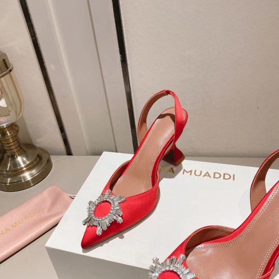 Amina Muaddi Rosie Sling Satin Pump Amina Muaddi Rosie Sling Satin Pump