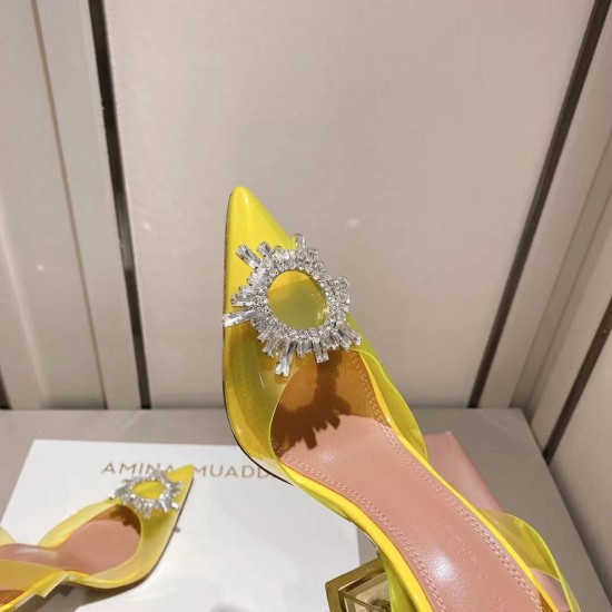 Amina Muaddi Begum Glass Crystal-embellished Pvc Slingback Amina Muaddi Begum Glass Crystal-embellished Pvc Slingback