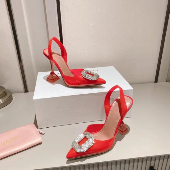 Amina Muaddi Begum Glass Crystal-embellished Pvc Slingback Amina Muaddi Begum Glass Crystal-embellished Pvc Slingback