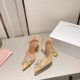 Amina Muaddi Begum Glass Crystal-embellished Pvc Slingback Amina Muaddi Begum Glass Crystal-embellished Pvc Slingback