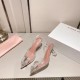 Amina Muaddi Rosie Glass Sling Amina Muaddi Rosie Glass Sling