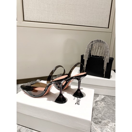 Amina Muaddi ROSIE GLASS SLING Amina Muaddi ROSIE GLASS SLING