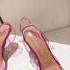 Amina Muaddi Begum Glass Crystal-embellished Pvc Slingback Amina Muaddi Begum Glass Crystal-embellished Pvc Slingback