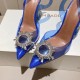 Amina Muaddi Begum Glass Crystal-embellished Pvc Slingback Amina Muaddi Begum Glass Crystal-embellished Pvc Slingback