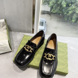 GUCCI古驰女士互扣式双G乐福鞋
